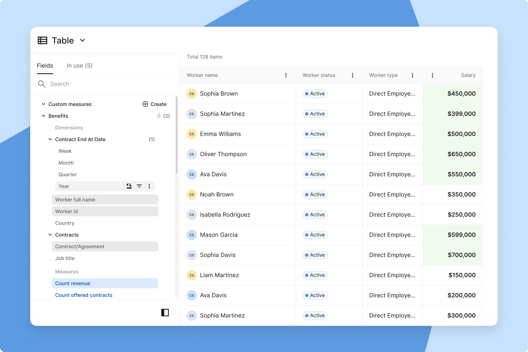 Add filters to your reports in Deel