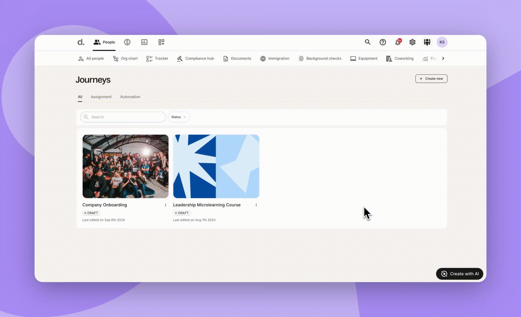 Creating learning courses with Deel Engage's AI assistant