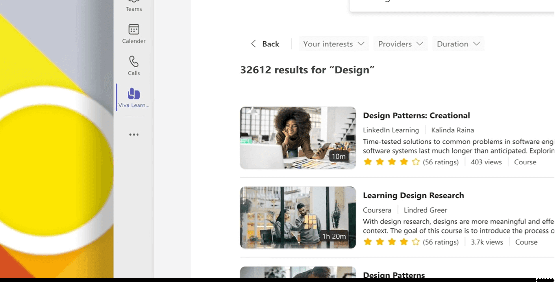 Microsoft viva learning tool ui