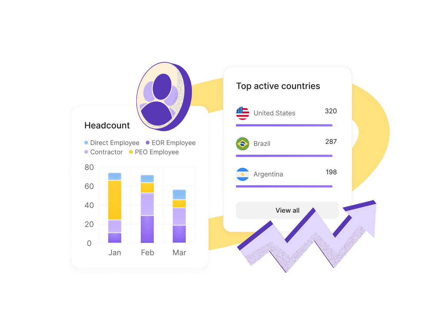 New analytics and reporting in Deel blog hero illustration