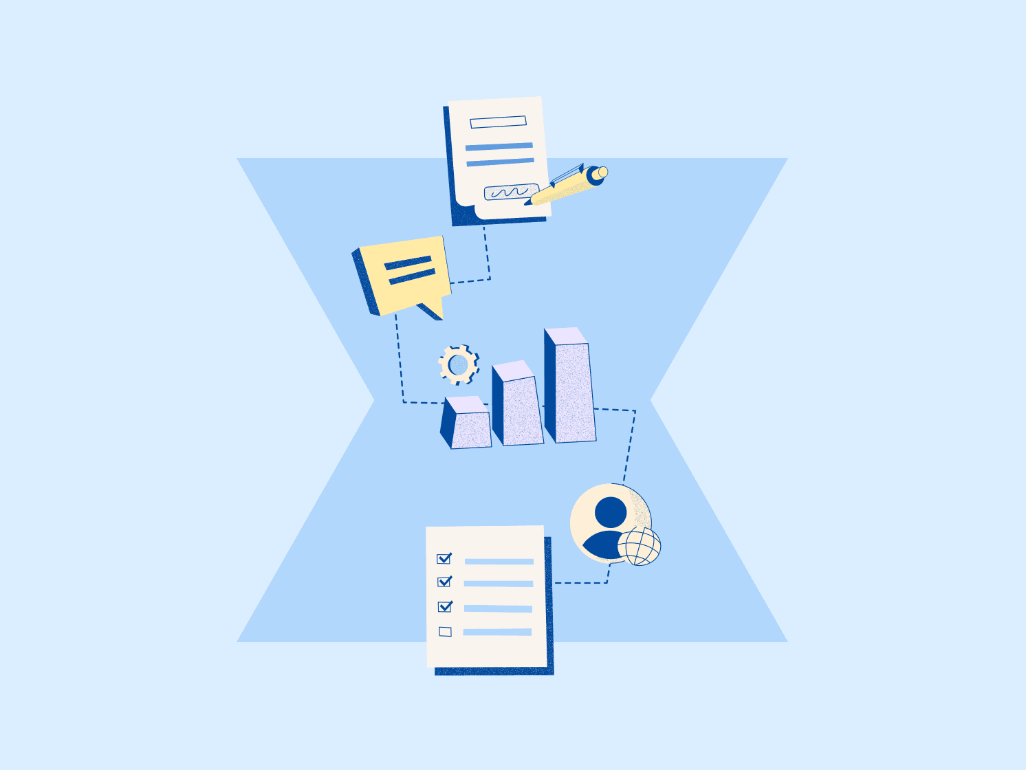 blog hero illustration contract checklist chart