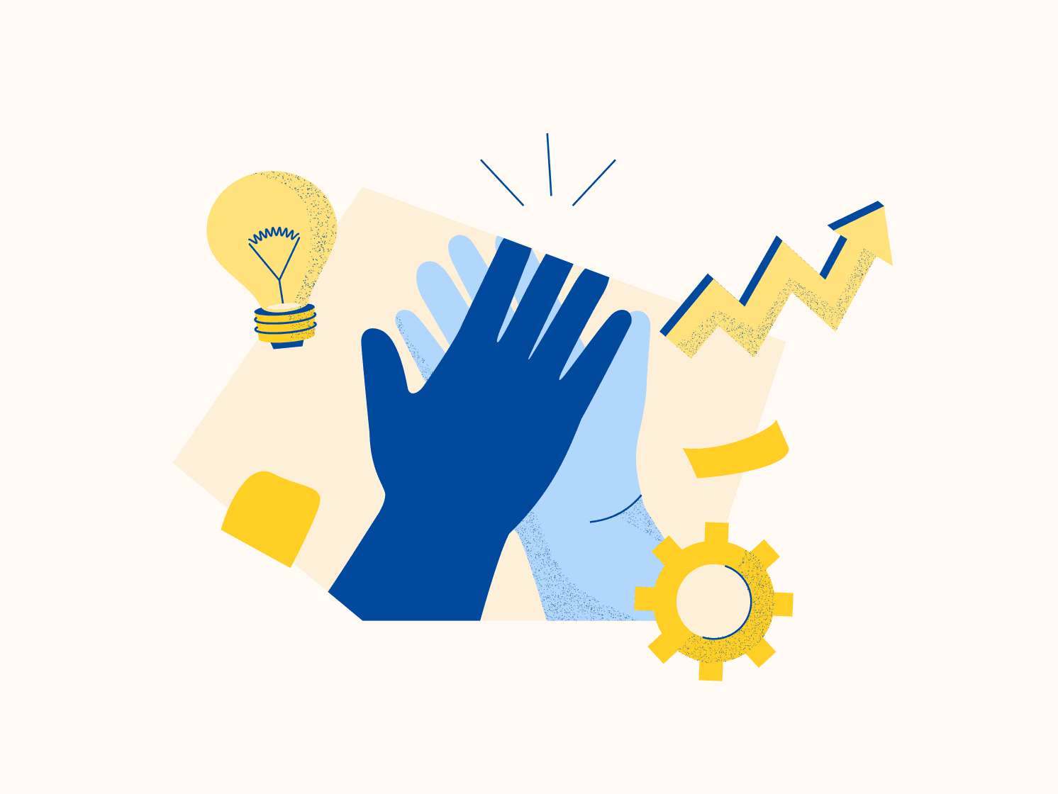 illustration high five hands