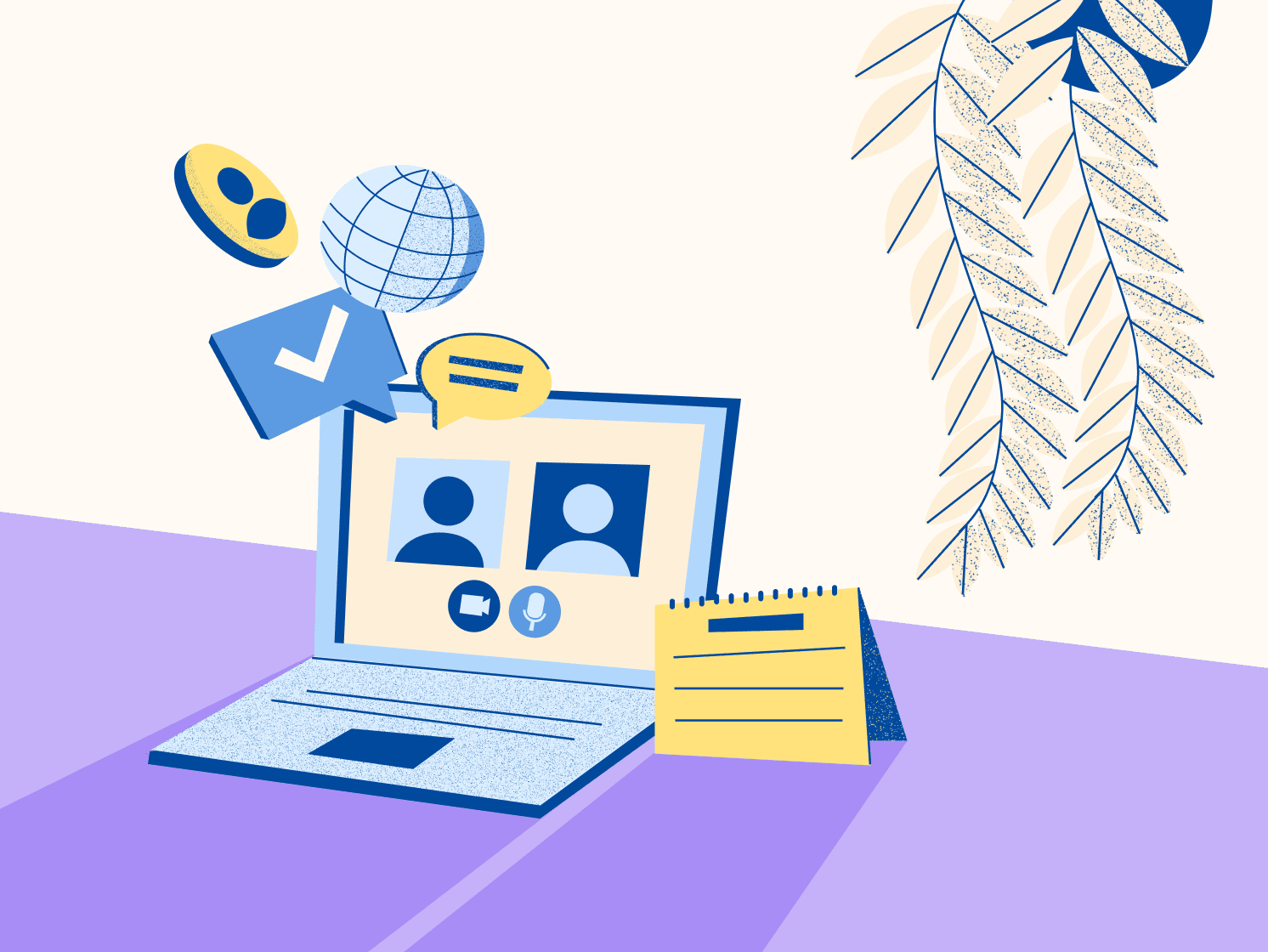 blog hero illustration remote work laptop