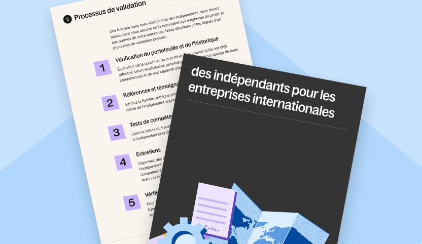 des indépendants pour les entreprises internationales