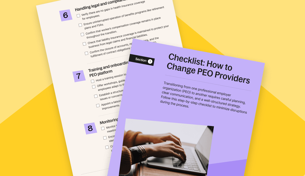 peo provider checklist