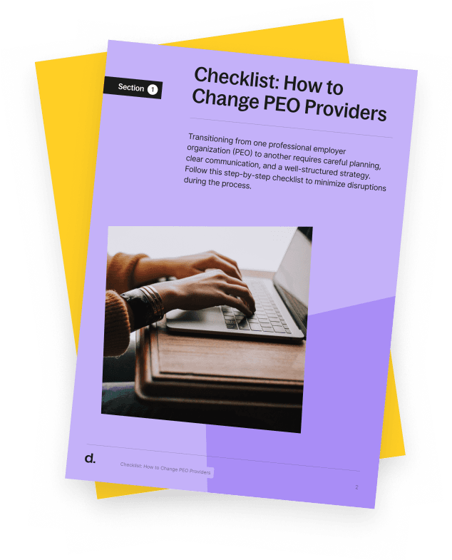 peo provider checklist
