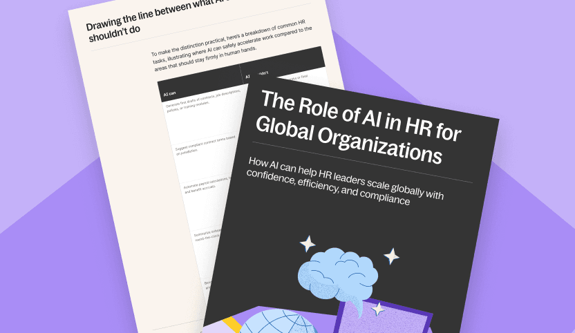 Role of AI in HR guide card illustration